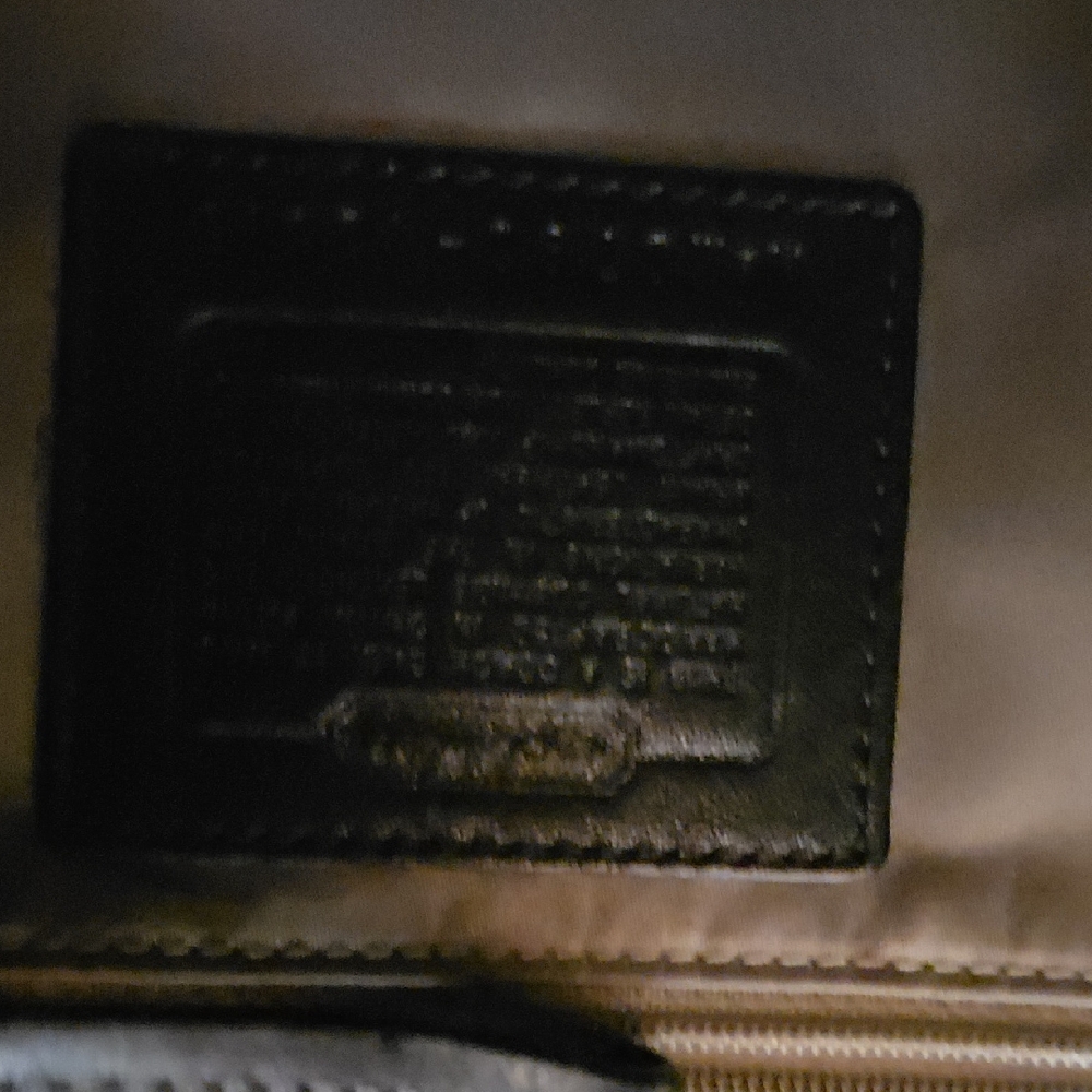 Coach Black Leather Shoulder Bag with Gold Accents - Picture 5 of 6